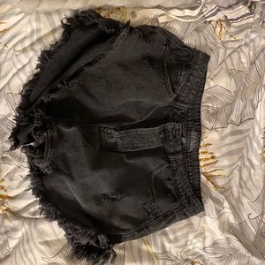 Black Jean shorts